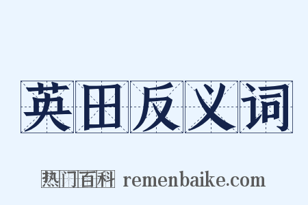 英田反义词是什么意思的图片